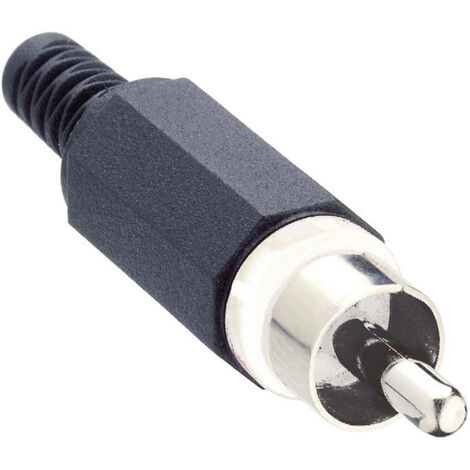 Lumberg XSTO 1-WH Cinch-Steckverbinder Stecker, gerade Polzahl: 2 Weiß 1 St.