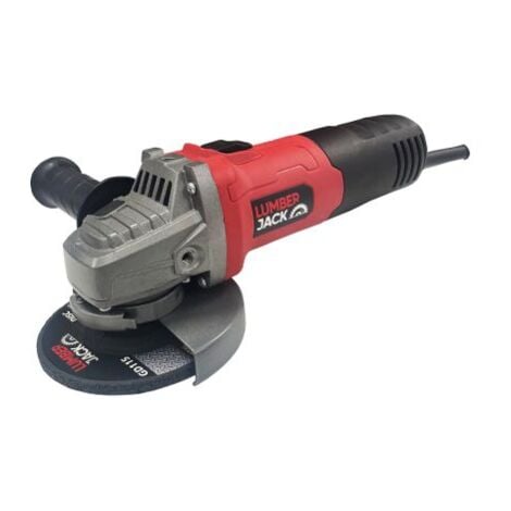 LUMBERJACK Electric Angle Grinder, 115mm Grinding Disc 820W Motor 11000 RPM Abrasive Handheld Cutting Grinding Tool with Quick Release Blade Change