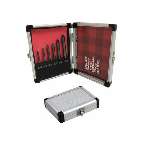 Lumberjack Tile Glass Ceramic Porcelain 6 Piece Drill Bit Set in Metal Case 3mm - 10mm