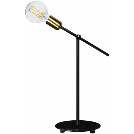 Lume 1xE27 Montatura Verniciata Nero Oro Satinato E-Energy Elvira