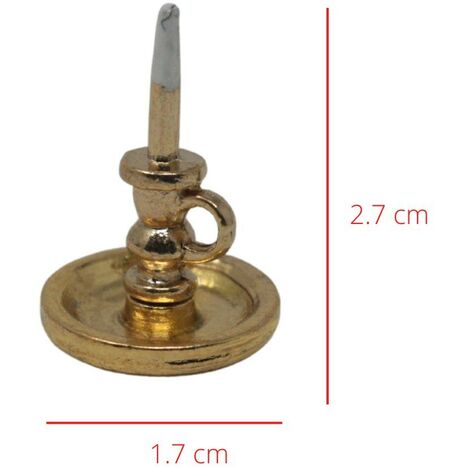 Lume con Candela in Metallo 1,7x2,7 cm 86093