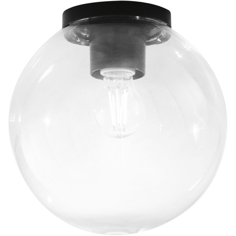 Lume da esterno polly con base in plastica nera e