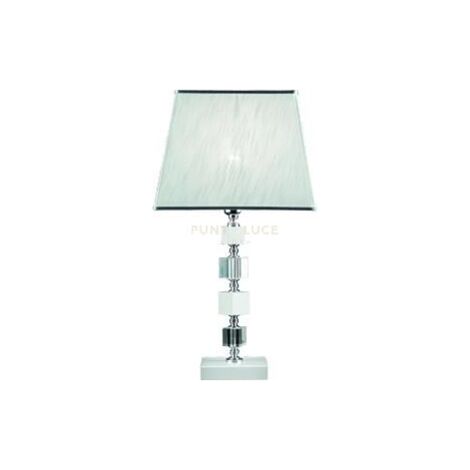 LUME/G LIVIA LUME 1 LUCE BIANCO- TRASPARENTE E CROMO ATTACCO E27 CON PARALUME L.33CM