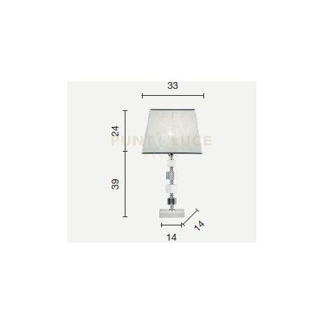 LUME/G LIVIA LUME 1 LUCE OTTANIO- TRASPARENTE E CROMO ATTACCO E27 CON PARALUME L.33CM