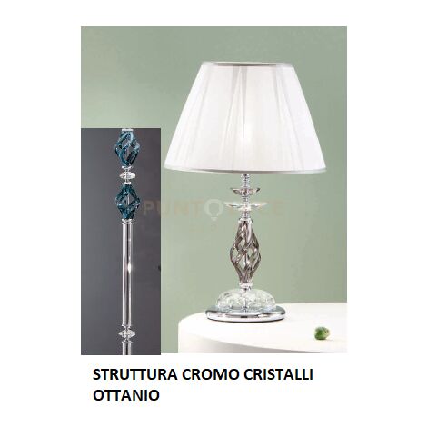 LUME GRANDE 1306 1 LUCE OTTANIO E CROMO ATTACCO E27 H.39+26CM