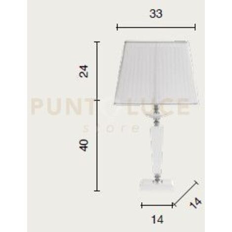 LUME GRANDE CHERUBINI TORTORA E CROMO CON PARALUME BIANCO L.33CM ATTACCO 1 LUCE E27