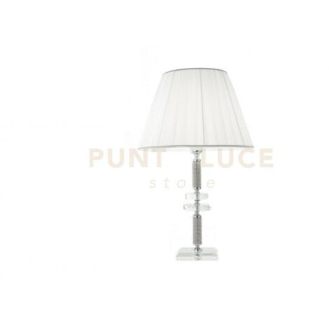 LUME GRANDE DIDO  1 LUCE CRISTALLO E CROMO ATTACCO  E27 D.40CM