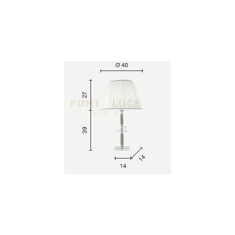 LUME GRANDE DIDO  1 LUCE OTTANIO E CROMO ATTACCO  E27 D.40CM