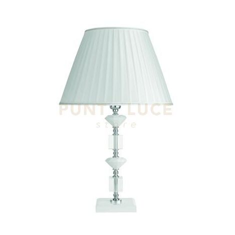 LUME GRANDE GALA 1 LUCI ATTACCO E14 BIANCO E CROMO H.40+26CM