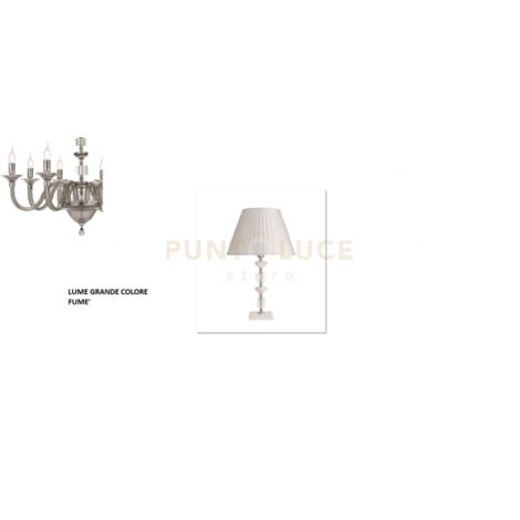 LUME GRANDE GALA 1 LUCI ATTACCO E14 FUME' E CROMO H.40+26CM