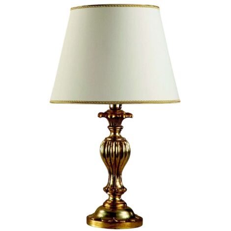 Lume In Legno Classico Argento Mecca Con Paralume 1 Luce Beccaccia