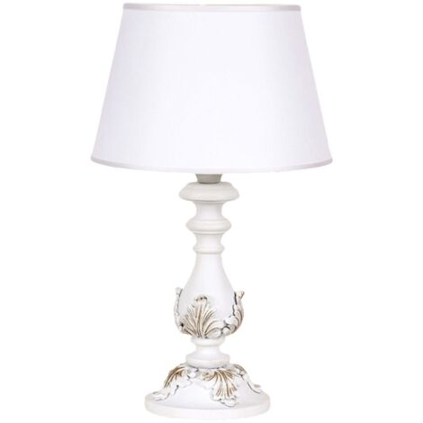 Lume In Legno Classico Bianco Opaco Con Paralume 1 Luce Fenicottero