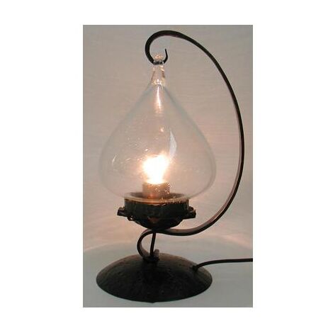 LUME LAMPADA GANCIO IN FERRO BATTUTO LAMPADE LAMPIONE APPLIQUE LANTERNA