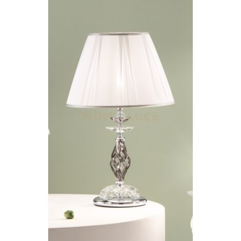 LUME PICCOLO 1306 1 LUCE FUME' E CROMO ATTACCO E14 H.30+19CM