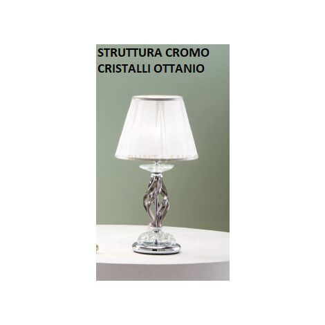 LUME PICCOLO 1306 1 LUCE OTTANIO E CROMO ATTACCO E14 H.30+19CM