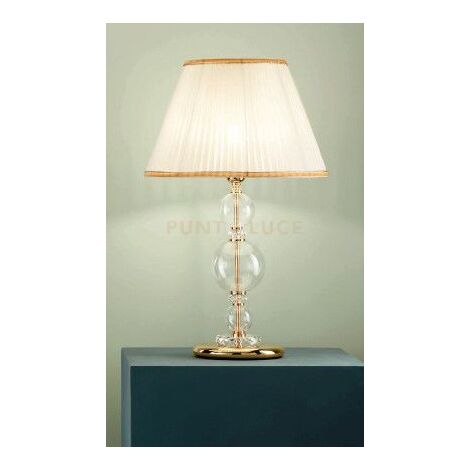 LUME PICCOLO BACH CRISTALLO E ORO 1 LUCE ATTACCO E14