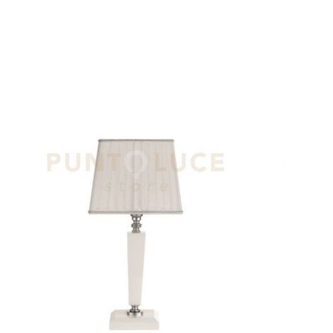 LUME PICCOLO CHERUBINI BIANCO E CROMO CON PARALUME BIANCO L.20CM 1 LUCE ATTACCO E14