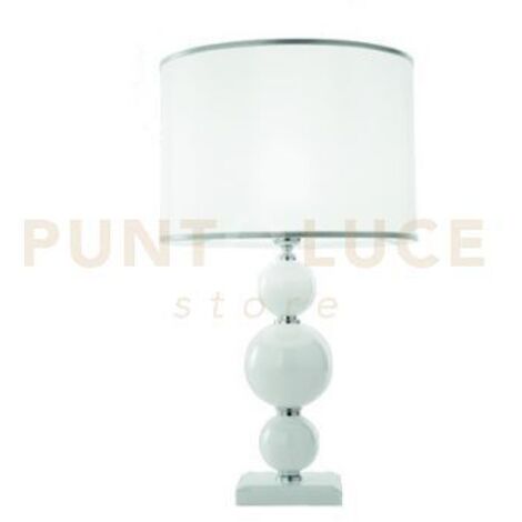 LUME PICCOLO TEBE BIANCO  E CROMO 1 LUCE ATTACCO E14 D.25CM