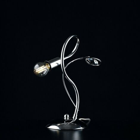 Lumetto comodino ferro cromato lucido strass 1 luce 18xh.27 cm
