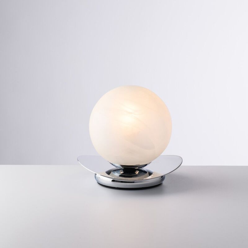 Image of Lumetto Contemporaneo Selene Cromo 1 Luce E14 - Bianco