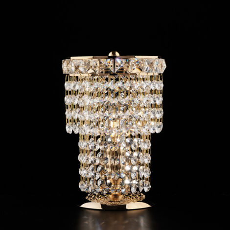 Lumetto in ferro e ottone dorato con strass 1 luce Wagner