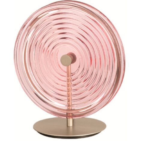 Lumetto LED da tavolo JOKEY in vetro decorato Rosa 30x33 cm