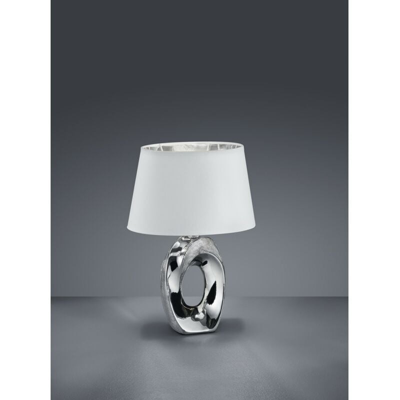 Image of Iperbriko - Lumetto Moderno Ceramica Argento Taba H33 cm Trio Lighting