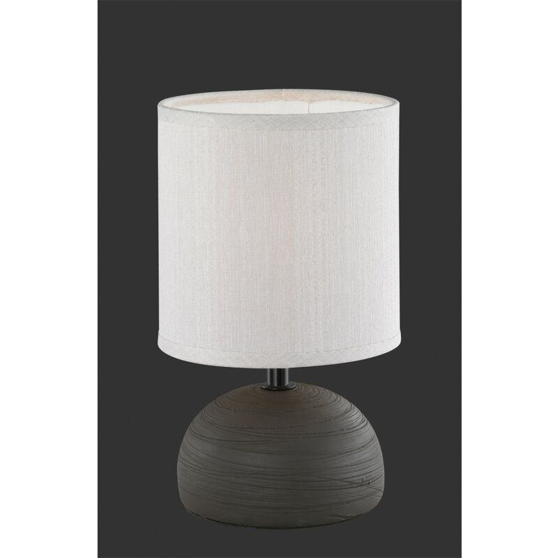 Lumetto Moderno Ceramica Marrone Paralume Sabbia
