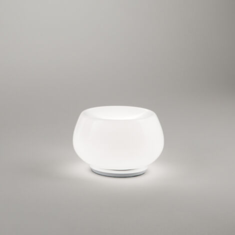 Lumetto Moderno Kave Metallo Vetro Bianco Led 12W 3000K Dimmerabile Ip20