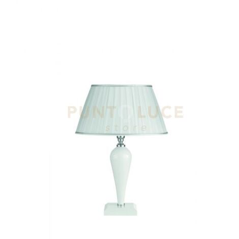 LUMETTO RAVEL BIANCO E CROMO ATTACCO E14 1 LUCE H. 29+17CM