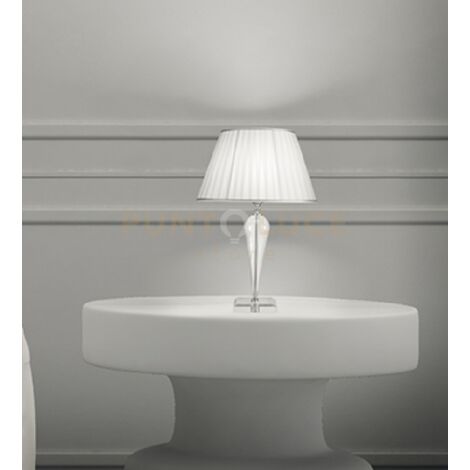 LUMETTO RAVEL CRISTALLO E CROMO ATTACCO E14 1 LUCE H. 29+17CM