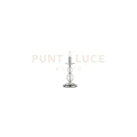LUMETTO VIVALDI 1 LUCE TRASPARENTE CROMO ATTACCO E14 D.14CM