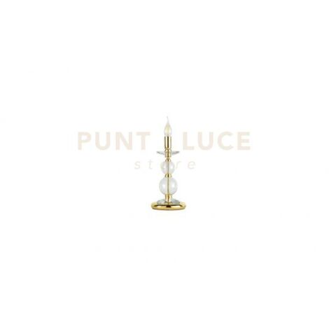 LUMETTO VIVALDI 1 LUCE TRASPARENTE ORO ATTACCO E14 D.14CM