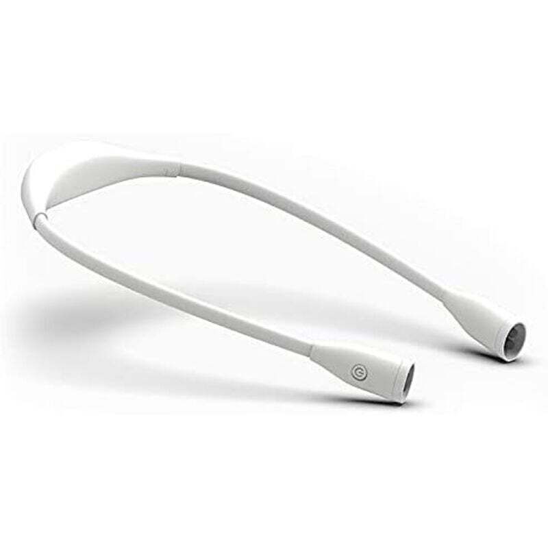 Lumi Crealis Lampe de lecture LED rechargeable par USB avec 3 couleurs et 9 niveaux de luminosité, bras flexible pour lecture, tricot, crochet,