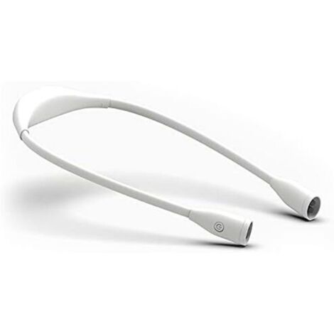 Lumi Crealis USB-wiederaufladbare LED-Leselampe mit 3 Farben und 9 Helligkeitsstufen, flexibler Arm zum Lesen, Stricken, Häkeln, Nähen, Reparieren und Campen (weiß)