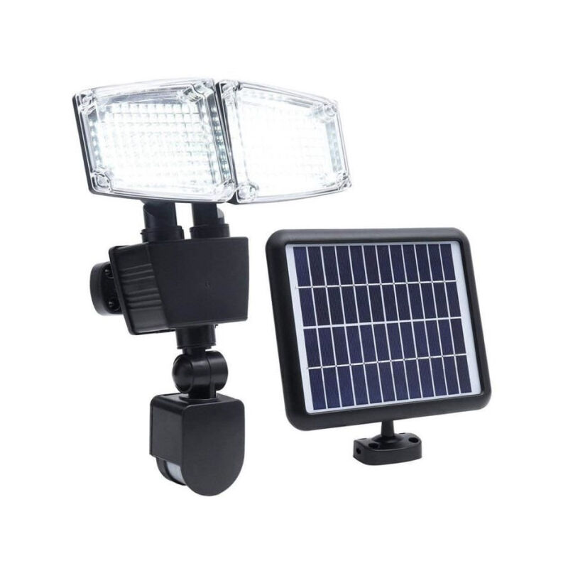 Projecteur solaire 2 tetes led Douglas H23cm avec détecteur de mouvement Lumi Jardin Projecteur solaire 2 tetes led Douglas H23cm avec détecteur de mouvement Lumi Jardin