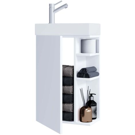 Lumia Waschbeckenunterschrank weiß.