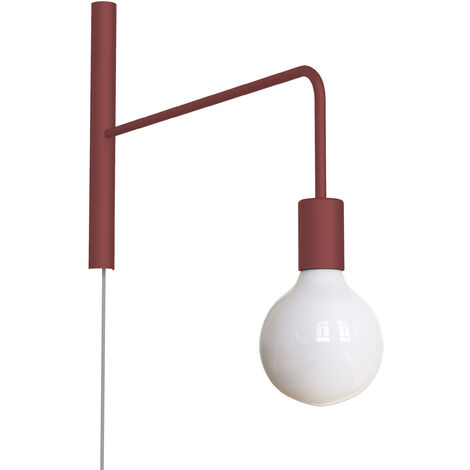 LUMICOM  AMERICA Applique, 1XE27, max 42W, metallo, rosso cowhide, 44x30cm