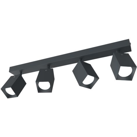 LUMICOM BRINCK Plafoniera L, 4X GU10, max 33W, metallo, antracite, L.6cm