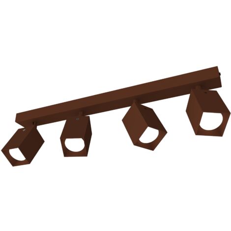 LUMICOM  BRINCK Plafoniera L, 4X GU10, max 33W, metallo, corten, L.6cm
