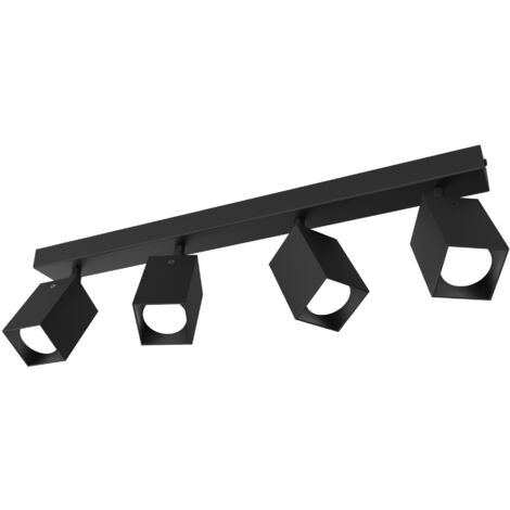 LUMICOM  BRINCK Plafoniera L, 4X GU10, max 33W, metallo, nero, L.6cm