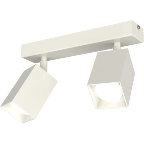 LUMICOM  BRINCK Plafoniera M, 2X GU10, max 33W, metallo, bianco lucido, L.6cm