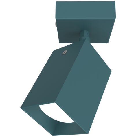 LUMICOM BRINCK Plafoniera S, 1X GU10, max 33W, metallo, blu mediterraneo, L.6cm