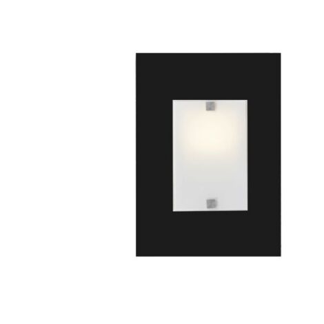 LUMICOM  BROOK Applique, 1XE27, max 42W, metallo/vetro, nero opaco, 35x20cm