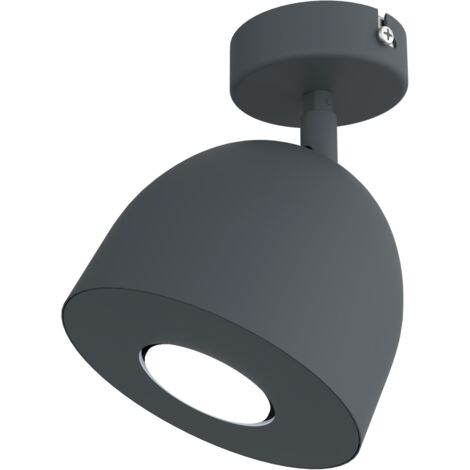 LUMICOM CAMPANELLA Plafoniera, 1X GU10, max 33W, metallo, antracite, D.12cm