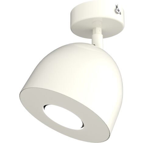 LUMICOM  CAMPANELLA Plafoniera, 1X GU10, max 33W, metallo, bianco lucido, D.12cm
