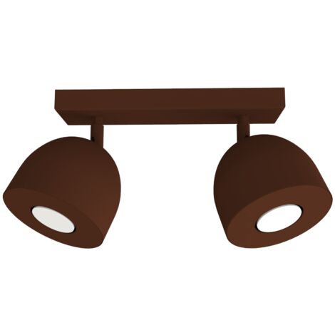 LUMICOM  CAMPANELLA Plafoniera, 2X GU10, max 33W, metallo, corten, D.12cm