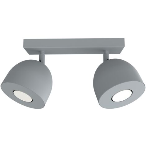 LUMICOM  CAMPANELLA Plafoniera, 2X GU10, max 33W, metallo, grigio, D.12cm