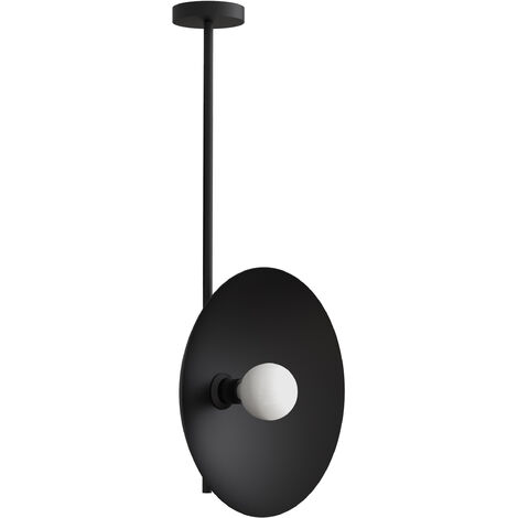LUMICOM CASSINI Plafoniera, 1XE27, max 42W, metallo, nero opaco, D40cm