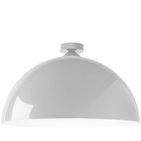 LUMICOM  CASSIS Plafoniera, 1XE27, max 42W, metallo, bianco lucido/bianco opaco, D40cm